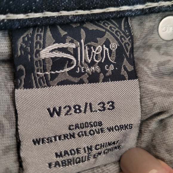 Silver Jeans co CR00580 Western Glove Works jeans woman size W28/L33 - Picture 2 of 8